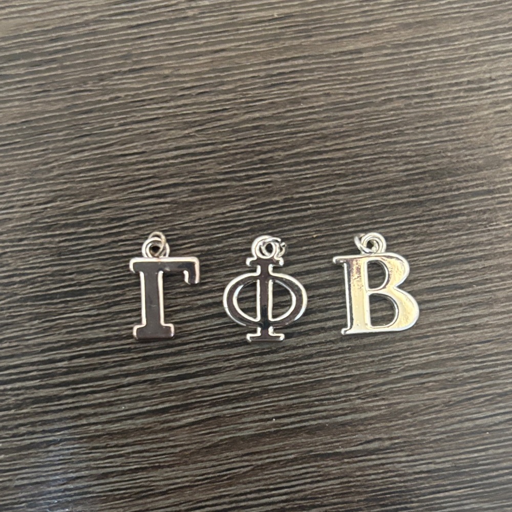 Silver Greek Letter Charms